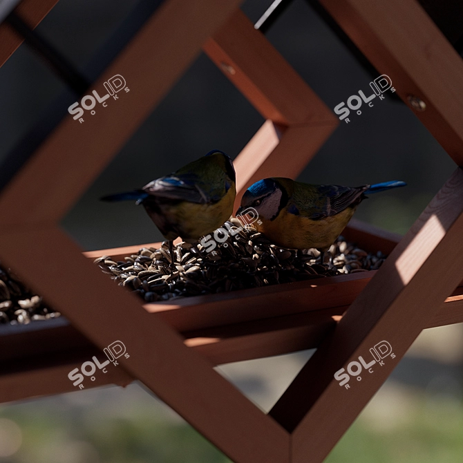 Minimalist Bird Feeder Design 3D model image 4