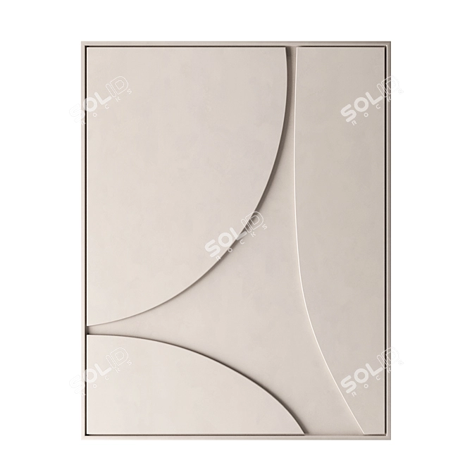 Modern 3D Shapes Wall Art 3D model image 1