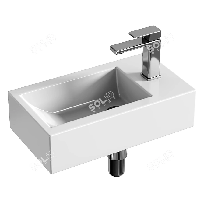 Art&Max AM-4849-L Hand Basin 3D model image 1