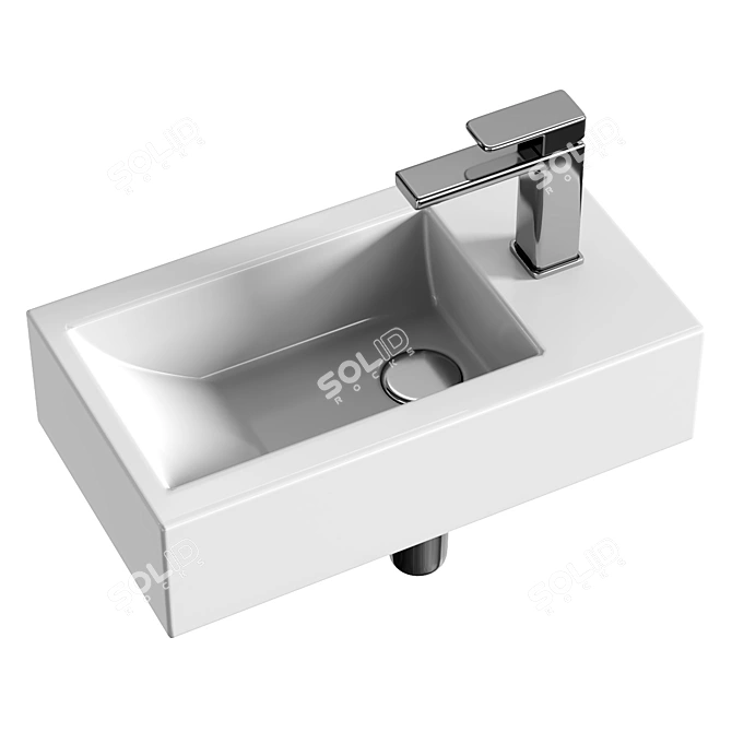 Art&Max AM-4849-L Hand Basin 3D model image 2