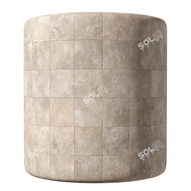 High-Quality Seamless Tile Material 3D model image 2