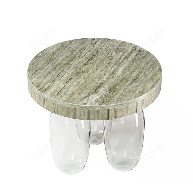 Elegant Giorno Side Table 3D model image 2