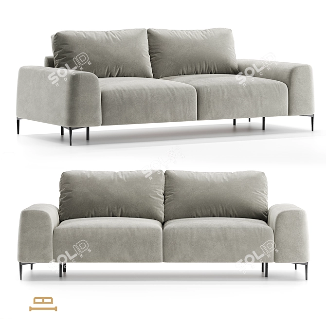 Convertible Sofa Trento Idealbeds 3D model image 2