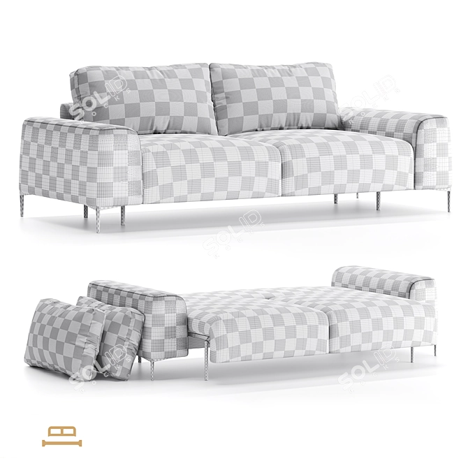 Convertible Sofa Trento Idealbeds 3D model image 4