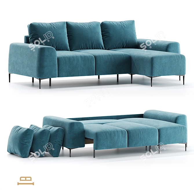 Trento Corner Sofa by Idealbeds 3D model image 1