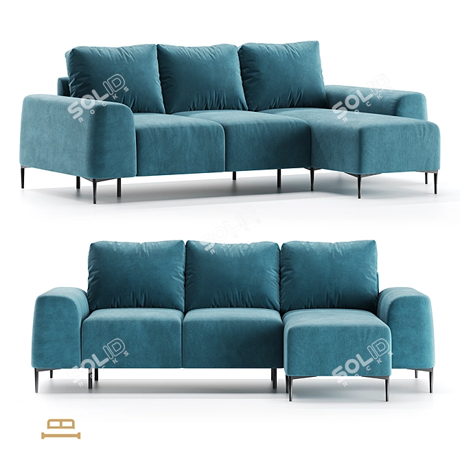 Trento Corner Sofa by Idealbeds 3D model image 2