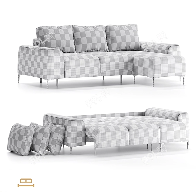 Trento Corner Sofa by Idealbeds 3D model image 4