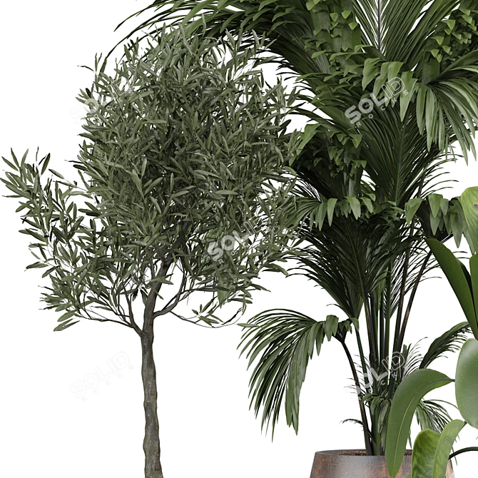 Stylish Indoor Plant 3D Model 3D model image 3
