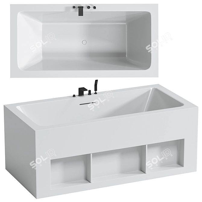 Acrylic Bathtub ABBER AB9339 3D model image 1