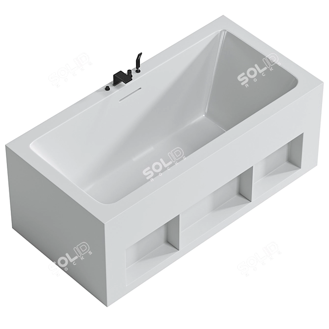 Acrylic Bathtub ABBER AB9339 3D model image 3