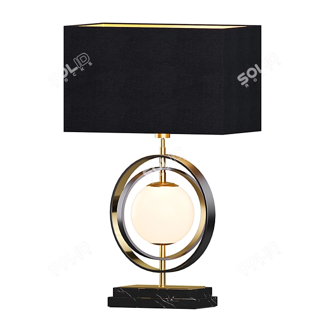 Alabaster Pearl Table Lamp 3D model image 1