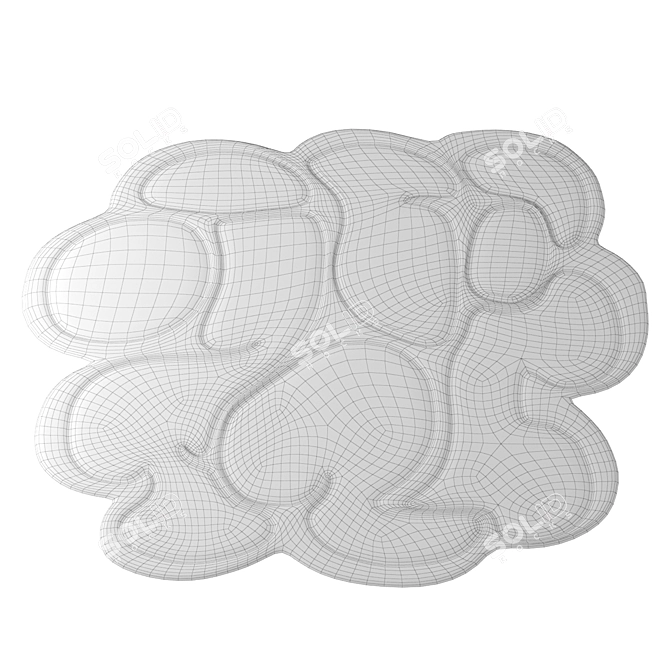 Elegant Tratto Rug, Smooth Texture 3D model image 3