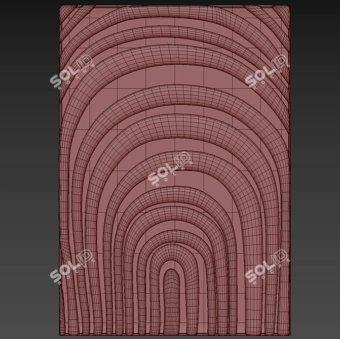 Luxury Maze Wool Rug 3D model image 5