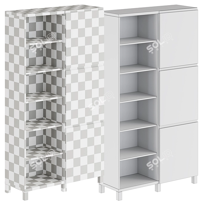 IKEA Storage Combination with Doors 3D model image 3