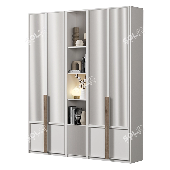 High-Quality Modular Wardrobe Set 3D model image 2