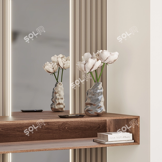 Modern Foyer Set with Decorative Accessories 3D model image 2