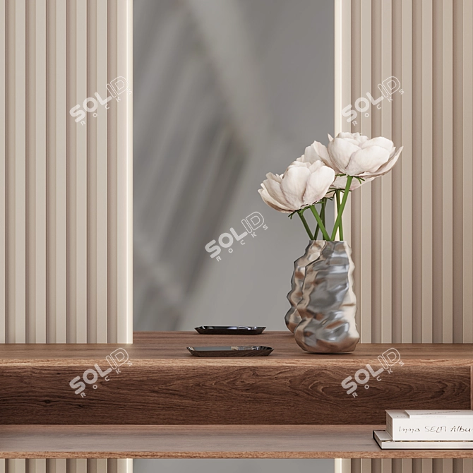 Modern Foyer Set with Decorative Accessories 3D model image 3