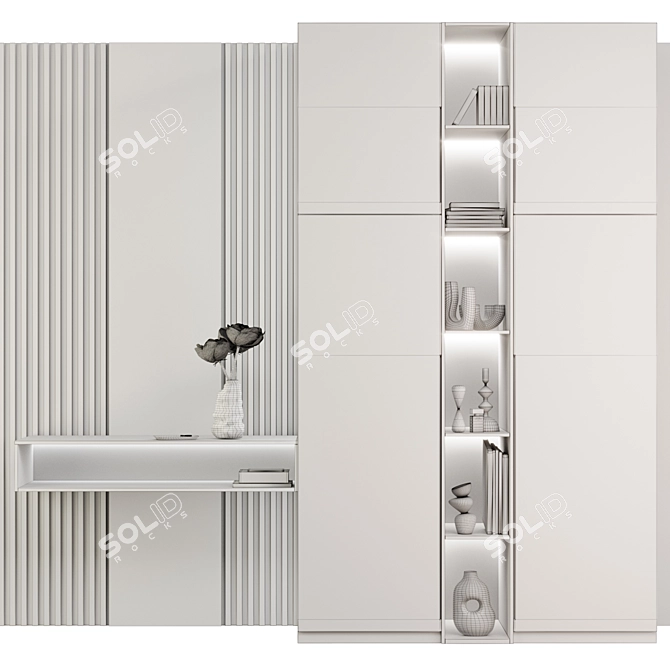 Modern Foyer Set with Decorative Accessories 3D model image 5