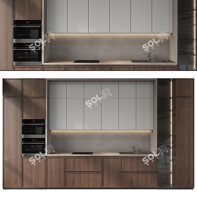 Modern Kitchen Furniture Set 2013 3D model image 1