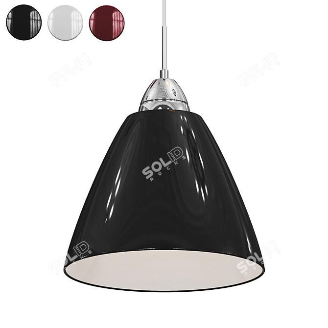 Sleek Black Read Pendant 3D model image 1