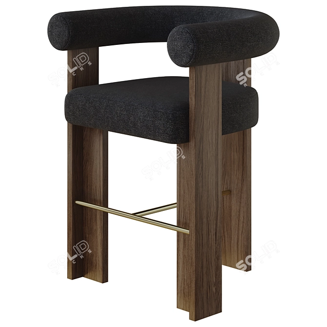 Retro Cassette Bar Chair Model 3D model image 2