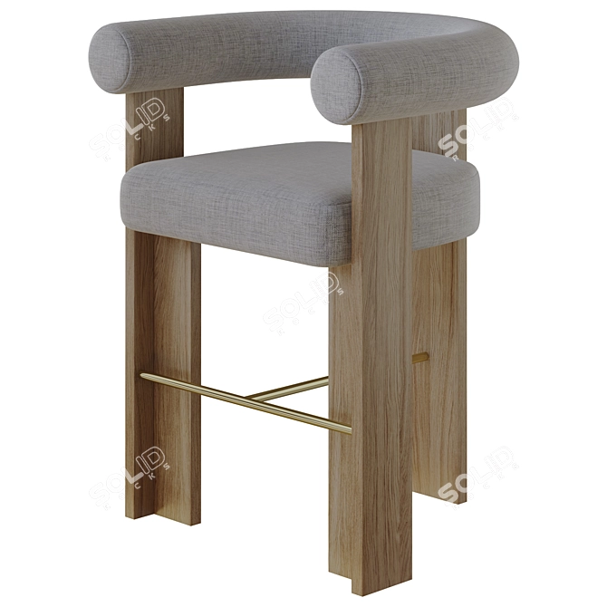 Retro Cassette Bar Chair Model 3D model image 3