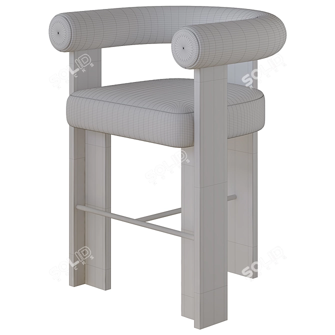 Retro Cassette Bar Chair Model 3D model image 4