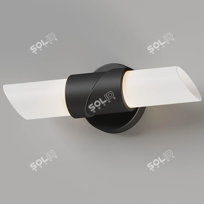 Angular Modern Wall Sconce 3D model image 2