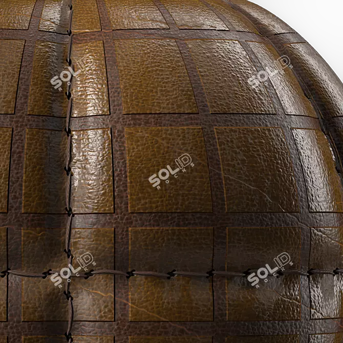 Luxury Stitched Leather Material 3D model image 3