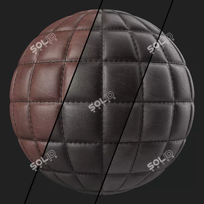 Stitched Leather Texture Pack 3D model image 1