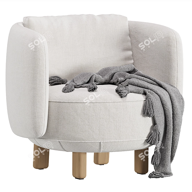 Cosmic Comfort Armchair Set 3D model image 1