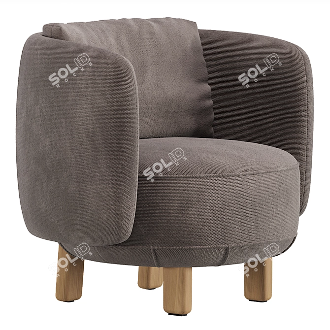 Cosmic Comfort Armchair Set 3D model image 2