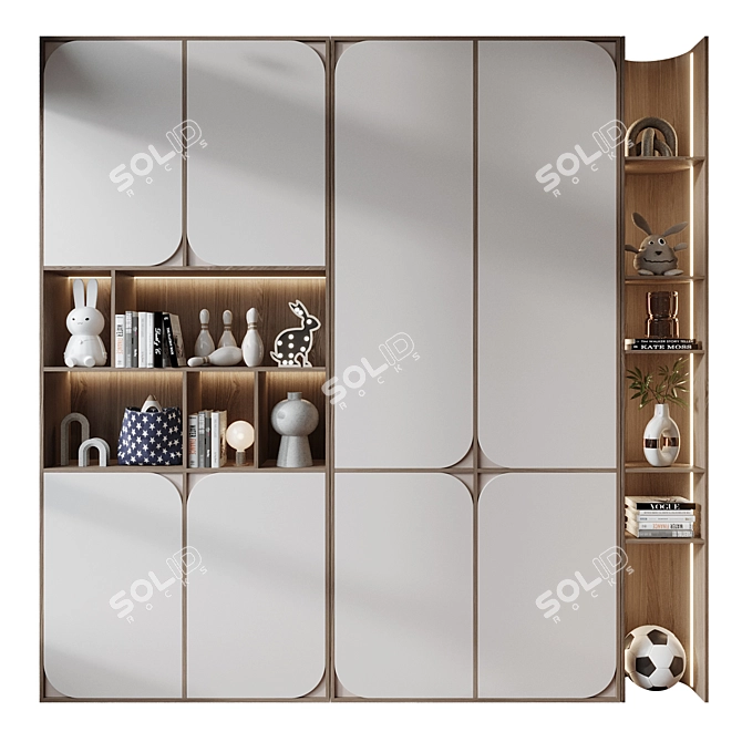 Custom Wardrobe Composition Set 3D model image 1