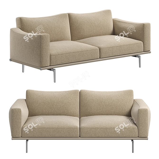 Happy Jack Sofa, Modern Elegance 3D model image 1