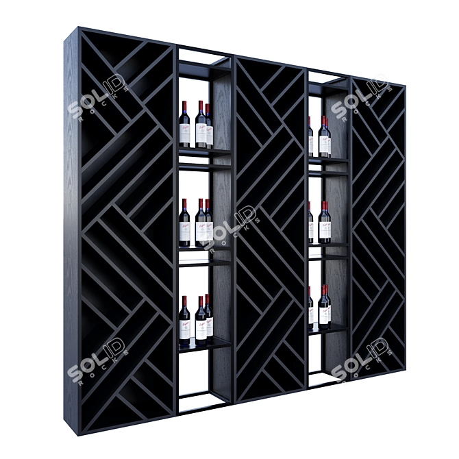 Restaurant Wine Shelf 3D Models 3D model image 2