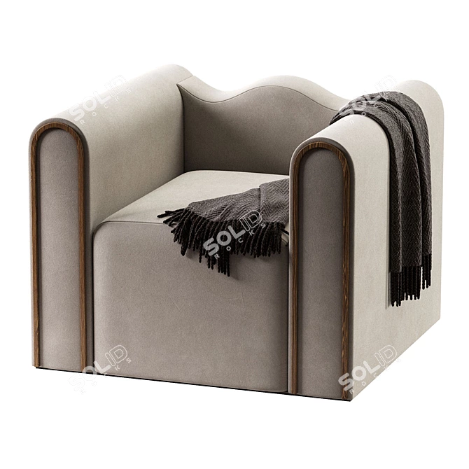 Modern Design Camarat Armchair 3D model image 1