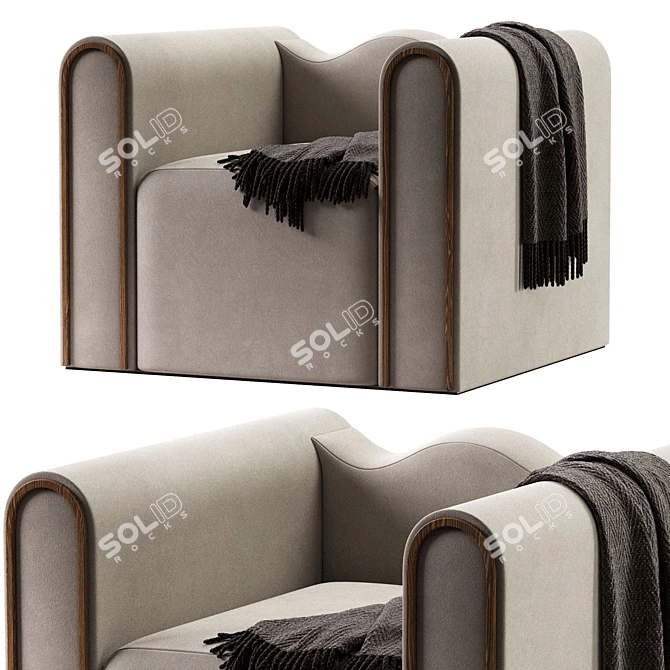 Modern Design Camarat Armchair 3D model image 2