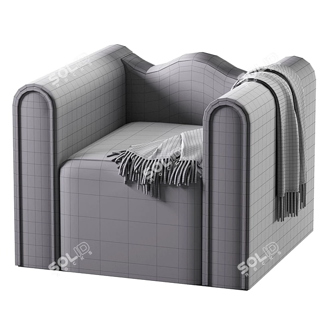 Modern Design Camarat Armchair 3D model image 6