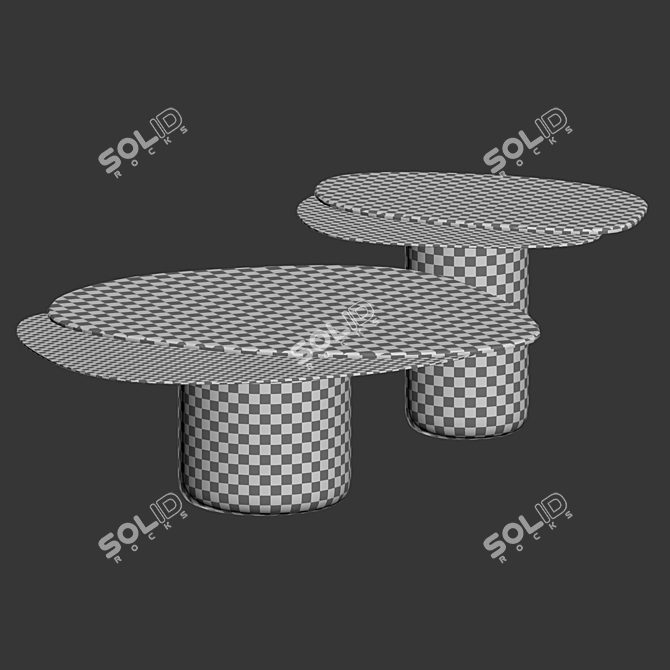 Luxury Marble Coffee Table Set 3D model image 4