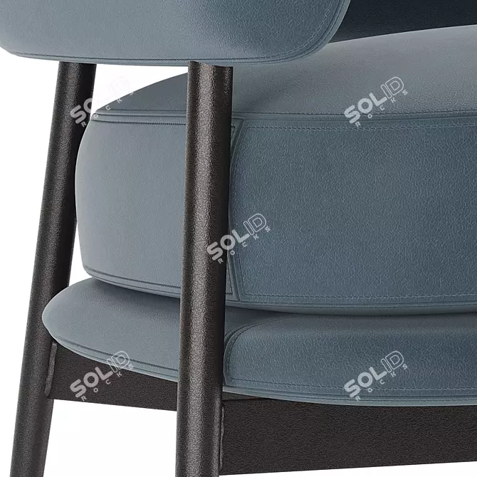 Nena Lounge Zanotta Armchair: Ergonomic Luxury 3D model image 4