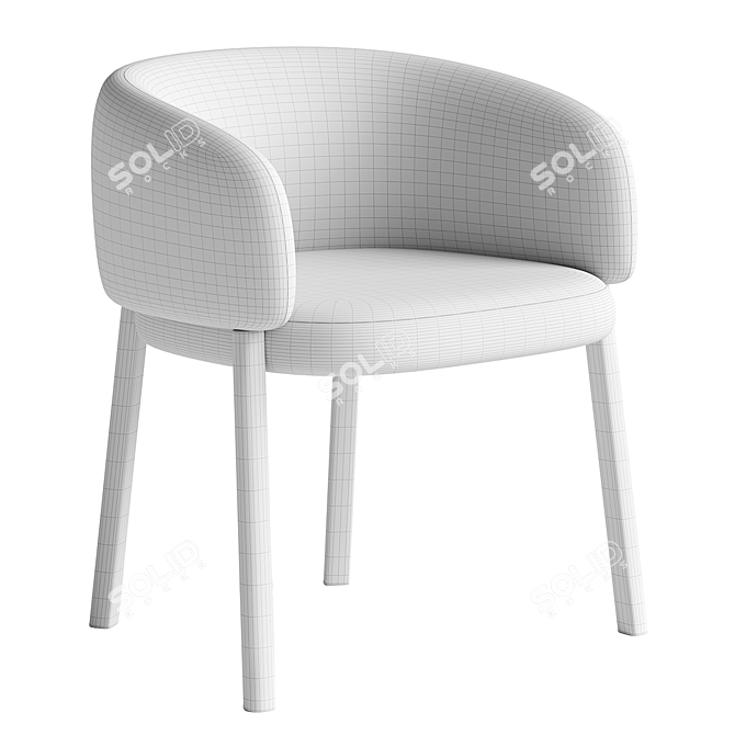 Stylish Aretha 1811 Chair Bross 3D model image 5