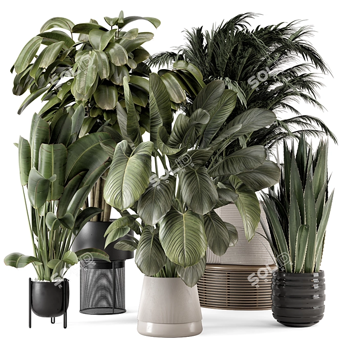 Bau Pot Large: Indoor Greenery 3D model image 1