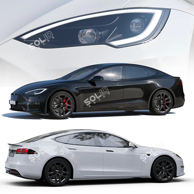 Tesla Model S Plaid 2023 Kit 3D model image 2