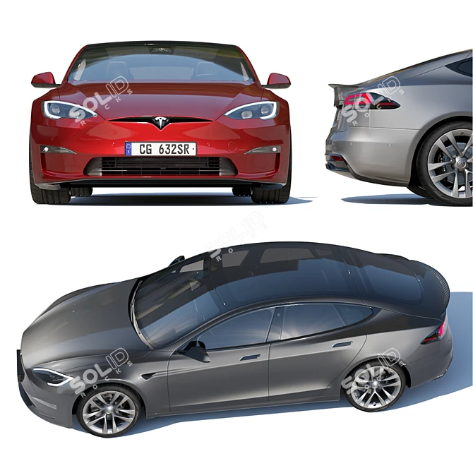 Tesla Model S Plaid 2023 Kit 3D model image 3