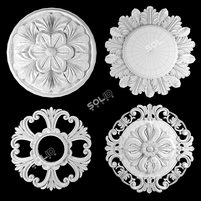 Ornament Pack 3D Max Elements 3D model image 4