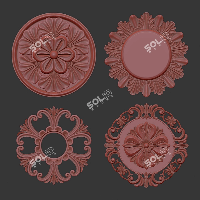 Ornament Pack 3D Max Elements 3D model image 7