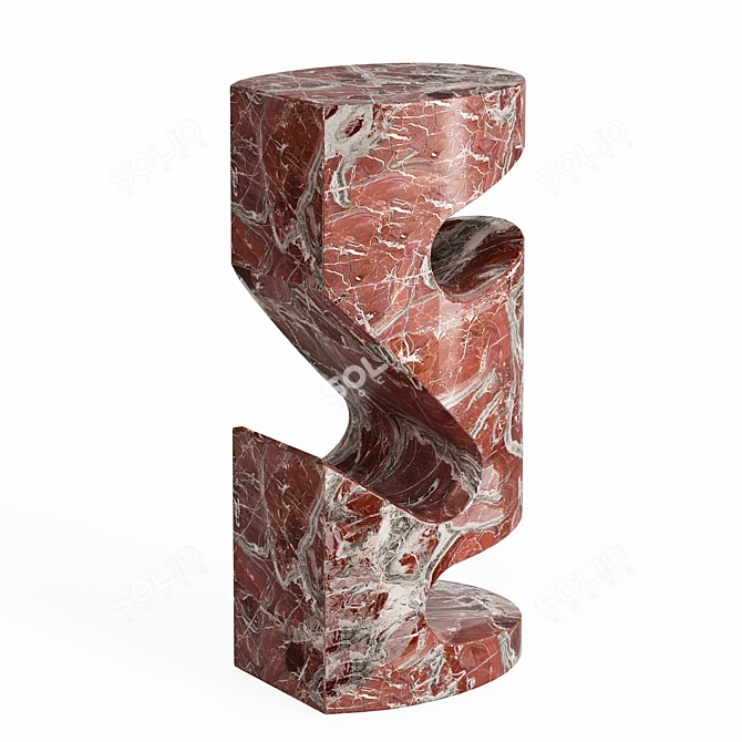 Contemporary Tobo Side Table: Sleek Elegance 3D model image 3