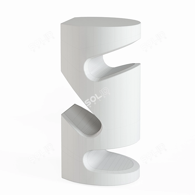 Contemporary Tobo Side Table: Sleek Elegance 3D model image 4
