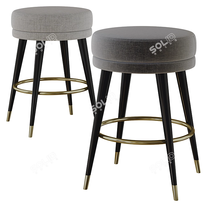 Stylish Poldo Bar Chair Model 3D model image 2