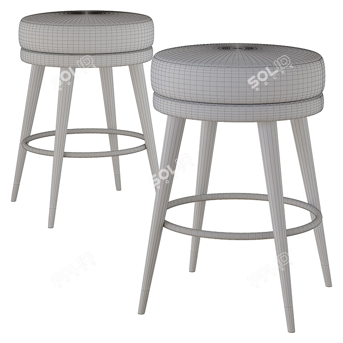 Stylish Poldo Bar Chair Model 3D model image 4